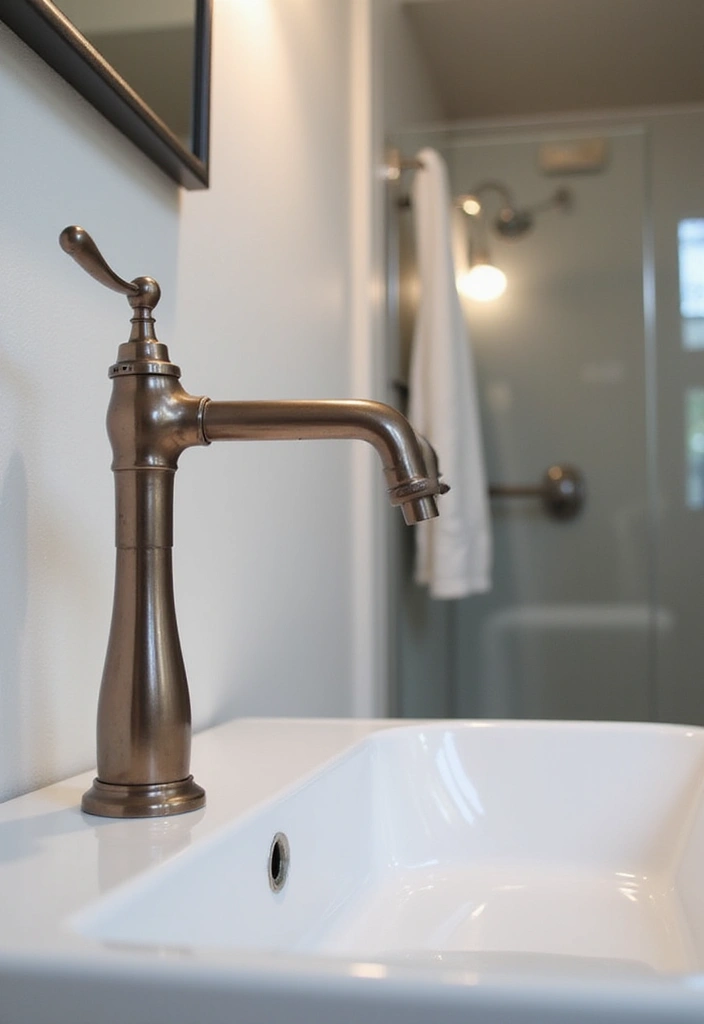 27 Bathroom Ideas Grey And Neutral Themes - 21. Unique Faucet Designs