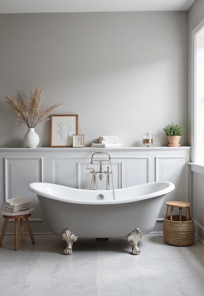 27 Bathroom Ideas Grey And Neutral Themes - 8. Elegant Bathtubs