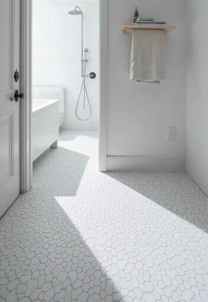 27 Bathroom Shower Floor Tile Ideas For Safety And Style - 12. Hexagon Tiles for a Modern Twist