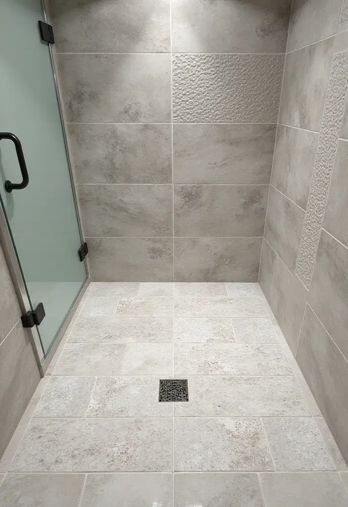 27 Bathroom Shower Floor Tile Ideas For Safety And Style - 17. 3D Textured Tiles for Depth