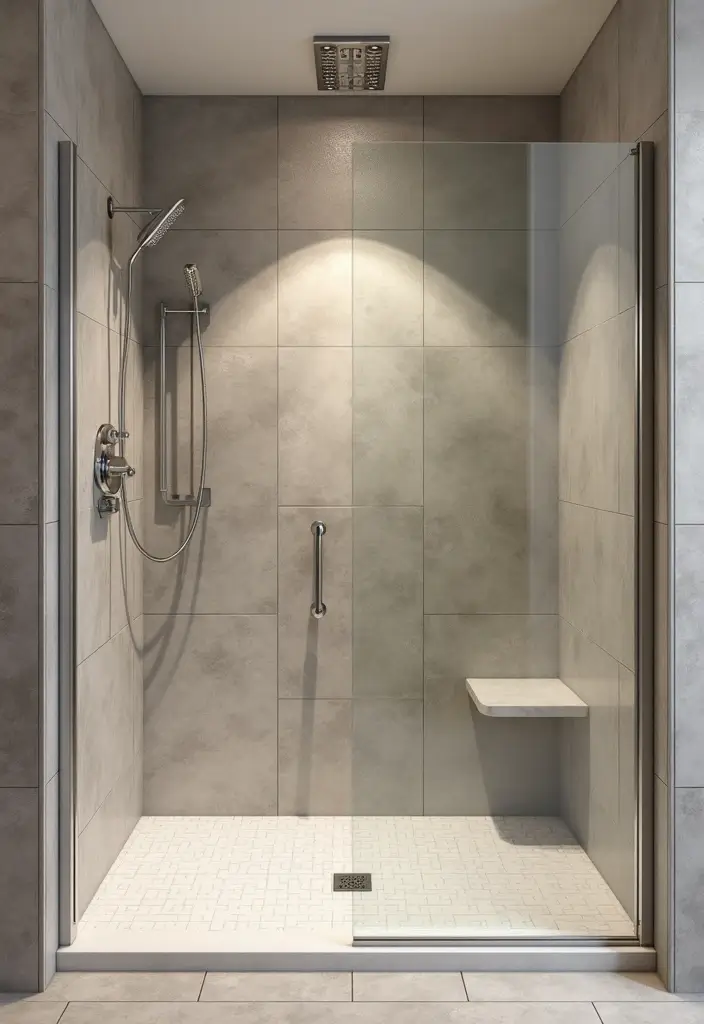 27 Bathroom Shower Floor Tile Ideas For Safety And Style - 19. Textured Vinyl for Safety and Style