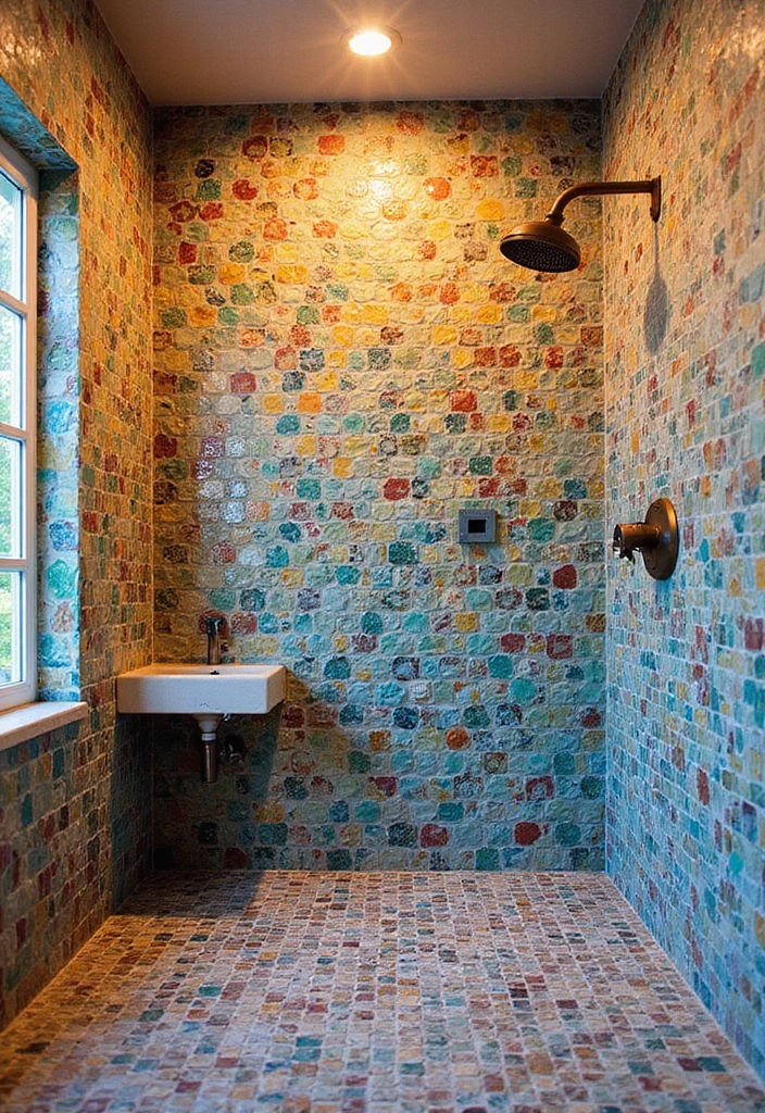 27 Bathroom Shower Floor Tile Ideas For Safety And Style - 5. Mosaic Tiles for a Decorative Touch