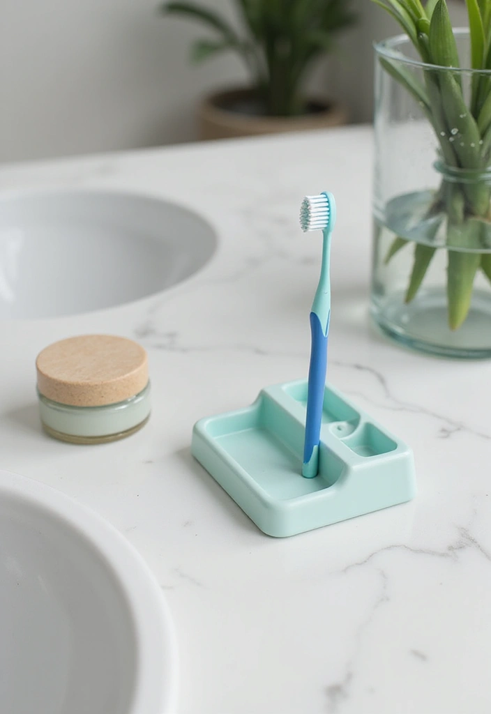 27 Bathroom Sink Decor Countertops That Stay Neat - 10. Unique Toothbrush Holders