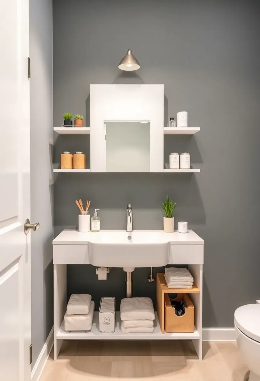 27 Bathroom Sink Decor Countertops That Stay Neat - 22. Customizable Storage Solutions