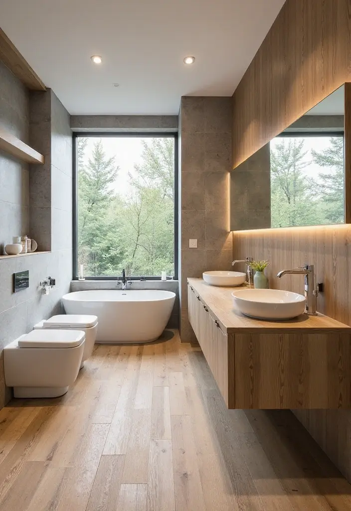 27 Bathroom Tile Floor Ideas For Modern Homes - 2. Bamboo Tiles