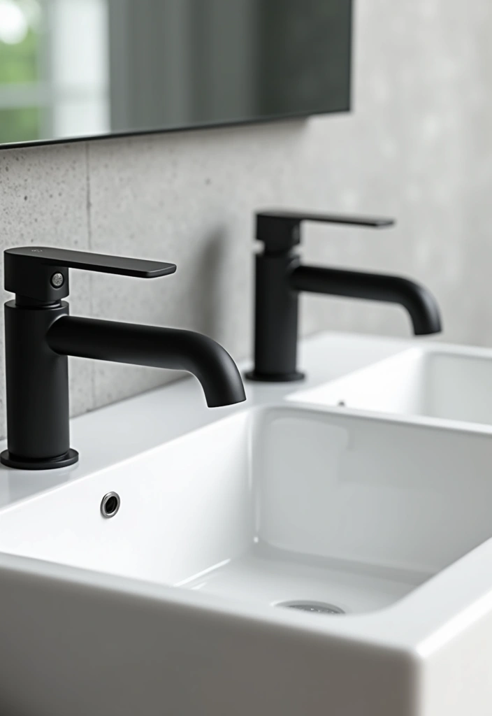 27 Black Fixtures Bathroom Ideas For Bold Looks - 11. Black Sink Fixtures