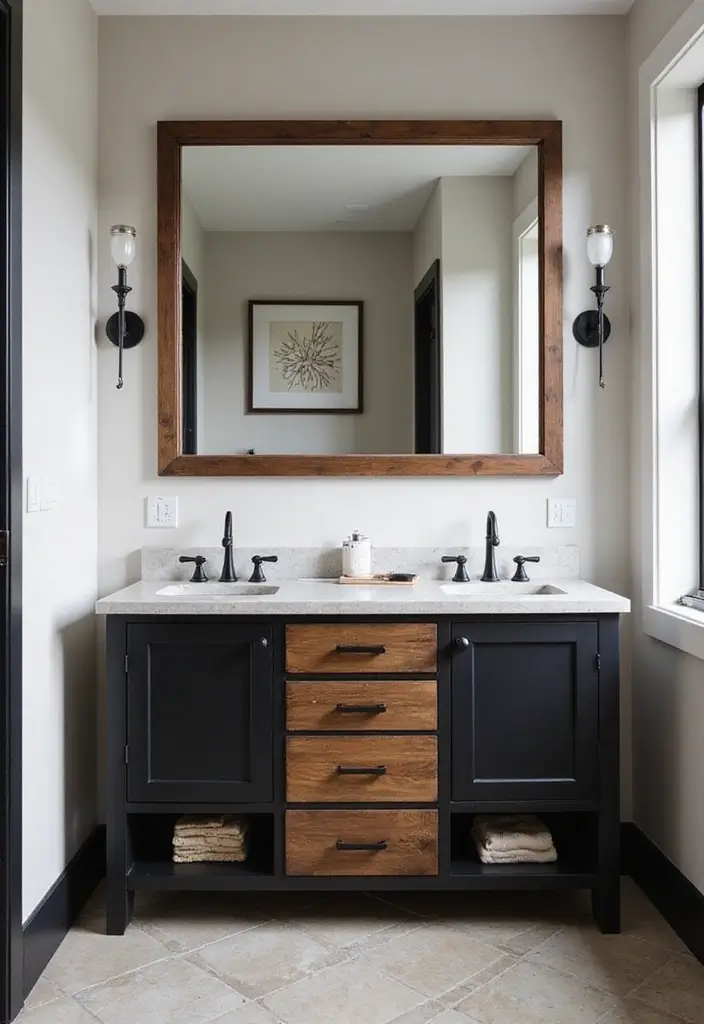 27 Black Fixtures Bathroom Ideas For Bold Looks - 3. Black Vanity Fixtures