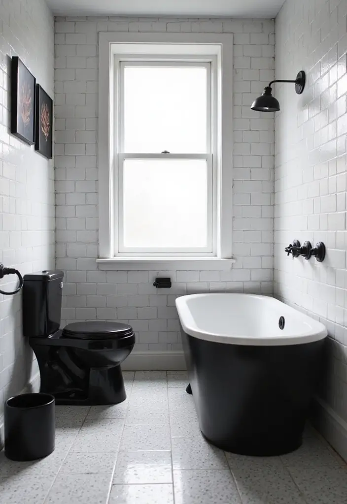 27 Black Toilet Bathroom Ideas That Make A Statement - 1. Monochrome Marvel