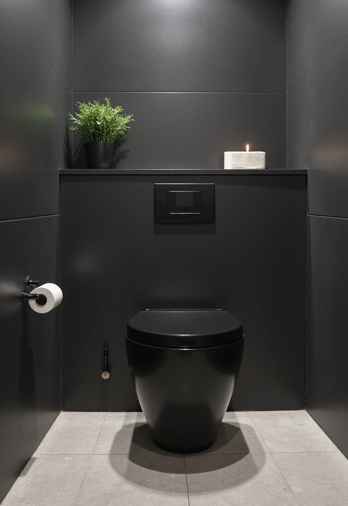 27 Black Toilet Bathroom Ideas That Make A Statement - 15. Super Sleek and Modern