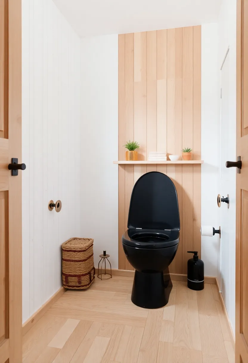 27 Black Toilet Bathroom Ideas That Make A Statement - 25. Fresh Scandinavian Style