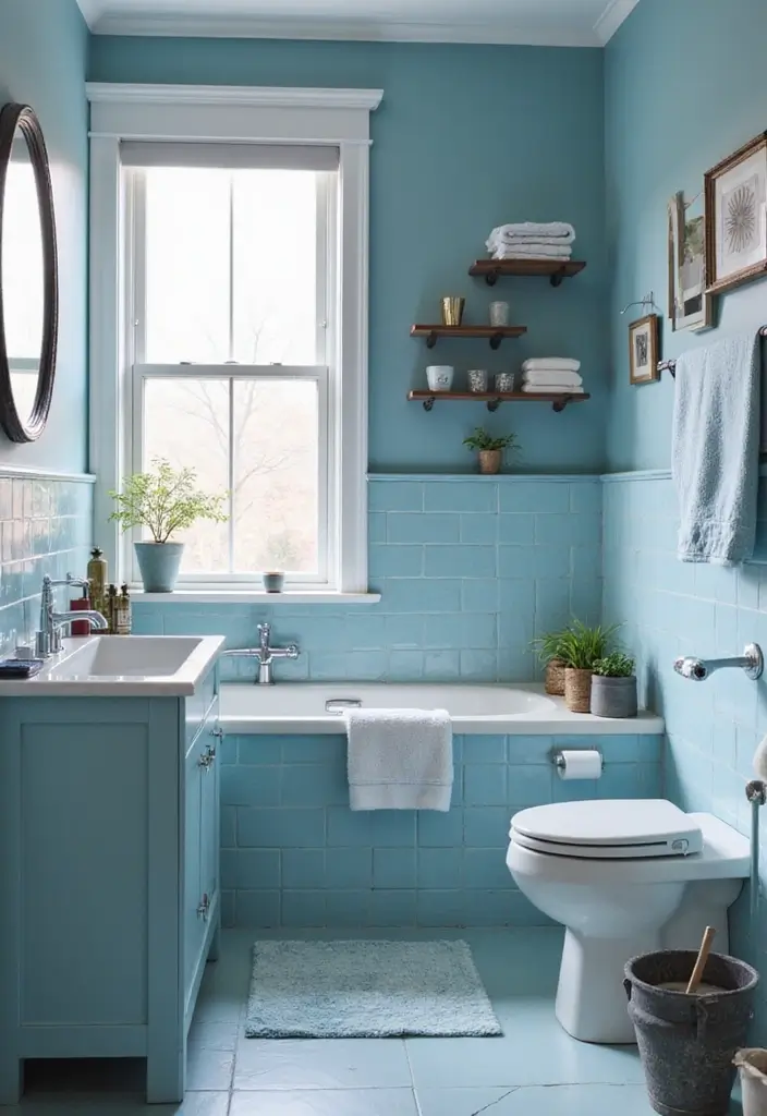 27 Blue And Grey Bathroom Ideas That Feel Balanced - 21. Blue and Grey Accessories: Small Details Matter