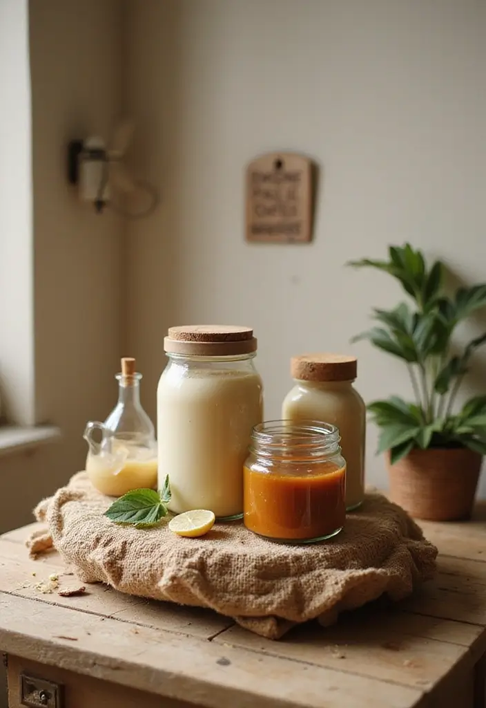 27 Cottage Core Bathroom Designs That Feel Peaceful - 21. Natural Bath Products