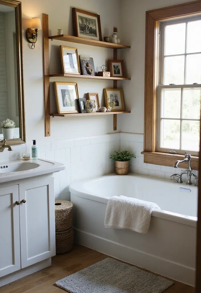 27 Cottage Core Bathroom Designs That Feel Peaceful - 23. Personal Touches