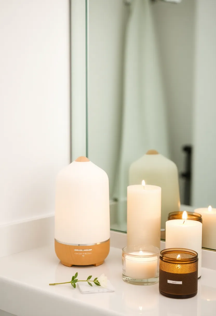 27 Cottage Core Bathroom Designs That Feel Peaceful - 27. Relaxing Aromatherapy