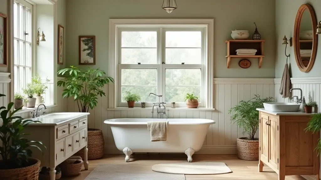 27 Cottage Core Bathroom Designs That Feel Peaceful