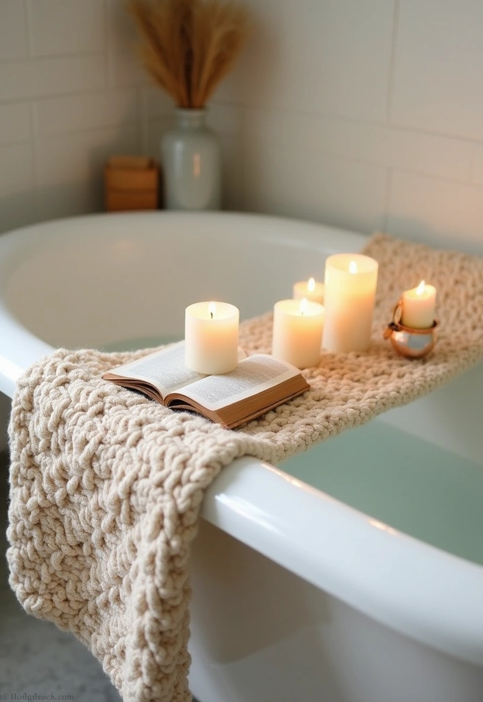 27 Crochet Bathroom Decor Ideas That Add Handmade Charm - 14. Crochet Bath Caddy