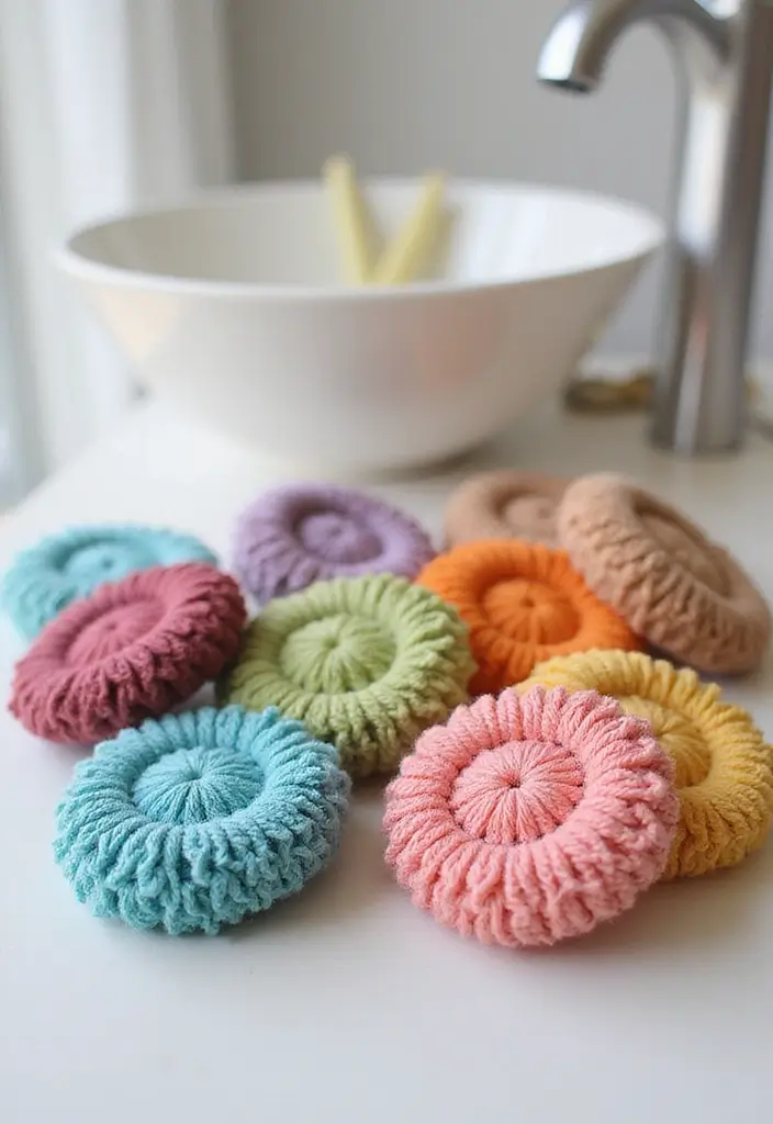 27 Crochet Bathroom Decor Ideas That Add Handmade Charm - 15. Crochet Face Scrubbies