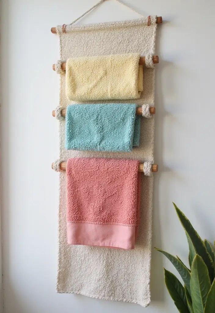 27 Crochet Bathroom Decor Ideas That Add Handmade Charm - 3. Crochet Towel Holders