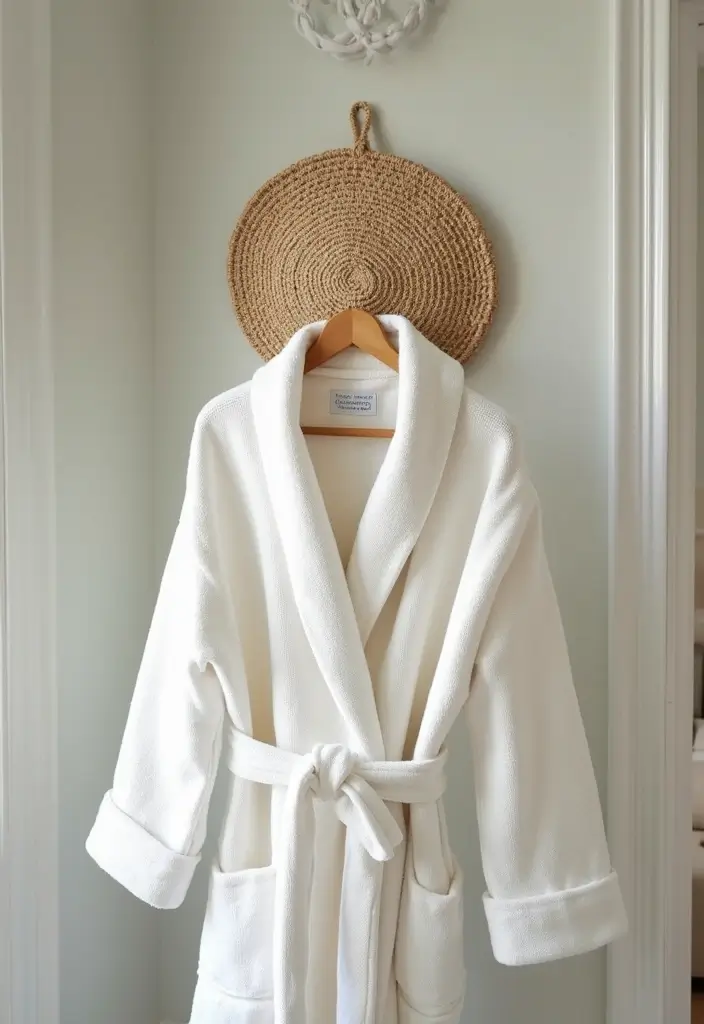 27 Crochet Bathroom Decor Ideas That Add Handmade Charm - 9. Crochet Bathrobe Hanger