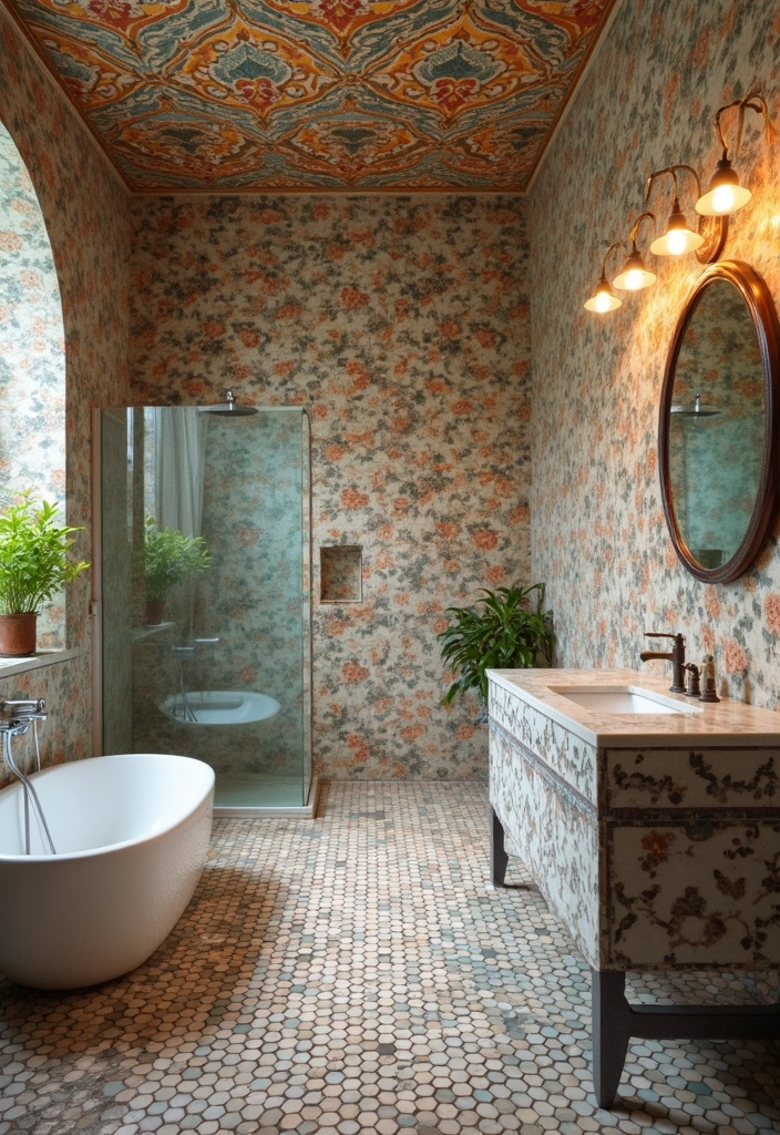 27 Indian Bathroom Tiles Design Inspiration for Eco-Friendly Decor - 4. Beautiful Mosaic Tiles