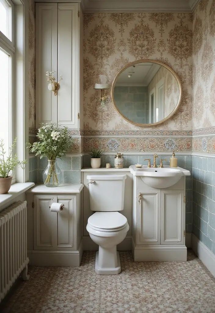 27 Latest Bathroom Tiles Design Trends 2024: Eco-Friendly Edition - 11. Vintage-Inspired Tiles