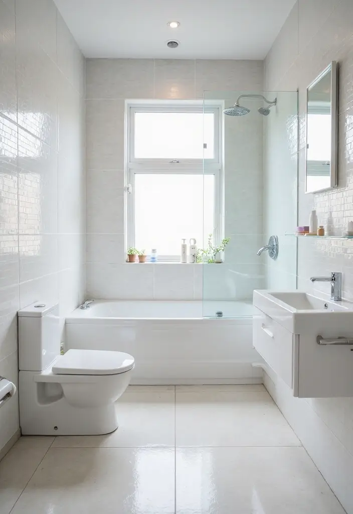 27 Latest Bathroom Tiles Design Trends 2024: Eco-Friendly Edition - 16. Light Colors for a Spacious Feel