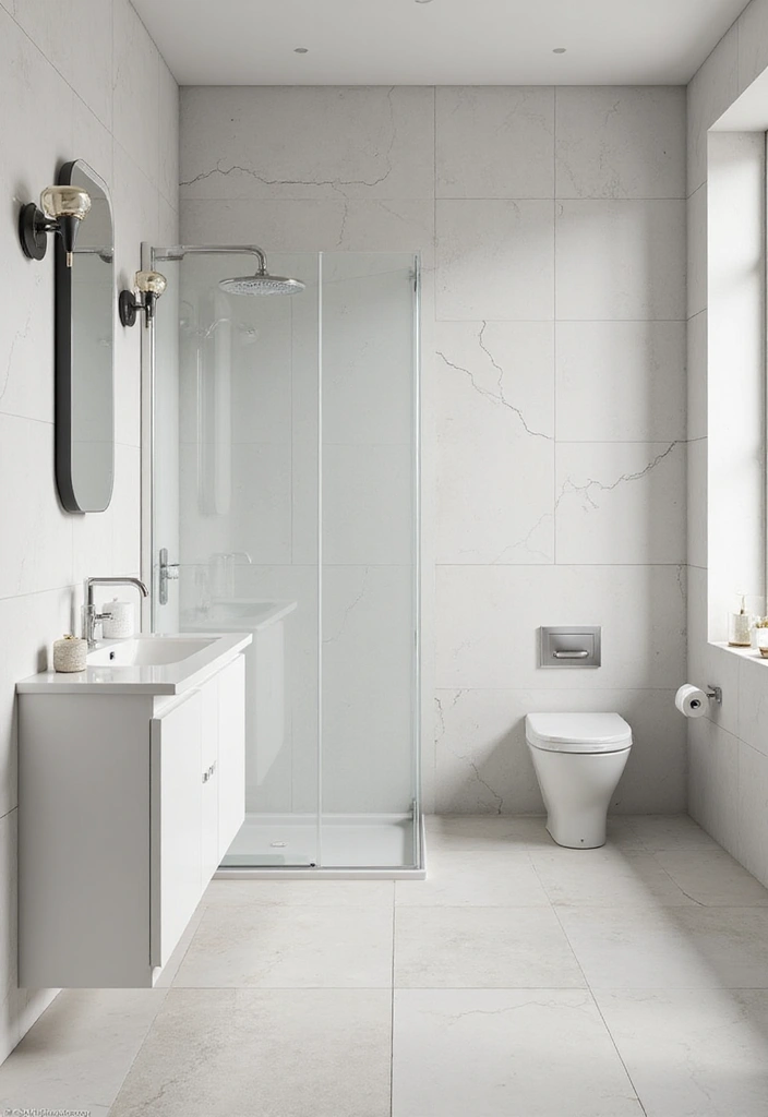 27 Latest Bathroom Tiles Design Trends 2024: Eco-Friendly Edition - 18. Minimalist Designs