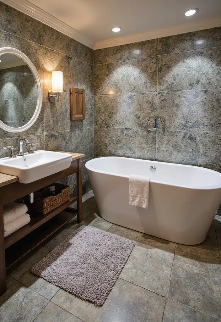 27 Latest Bathroom Tiles Design Trends 2024: Eco-Friendly Edition - 22. Artistic Tile Installations