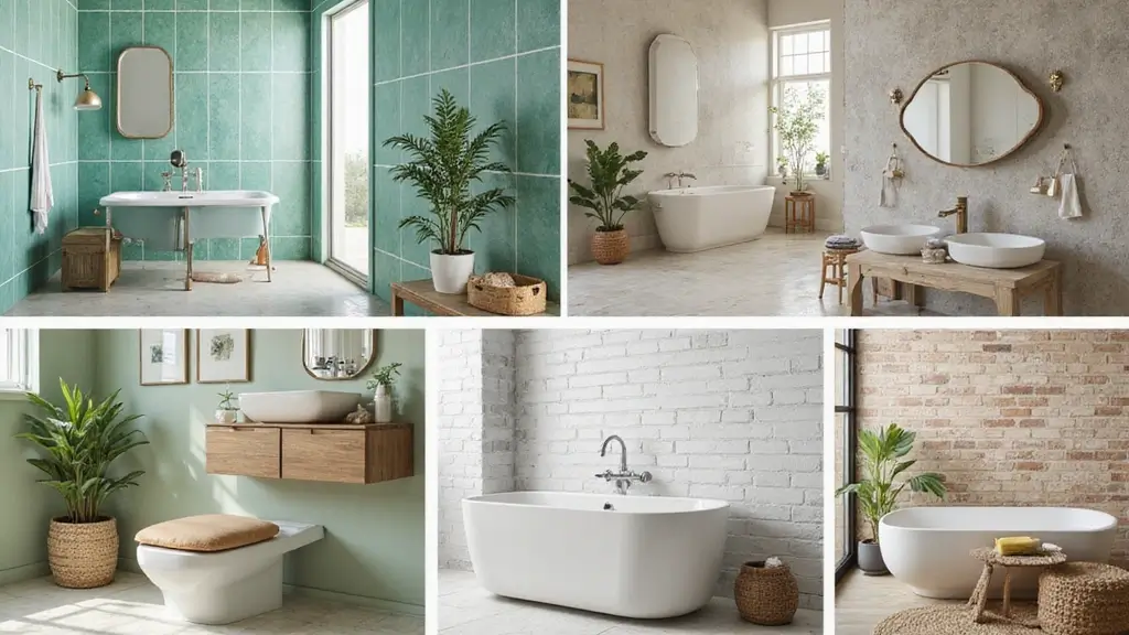 27 Latest Bathroom Tiles Design Trends 2024: Eco-Friendly Edition