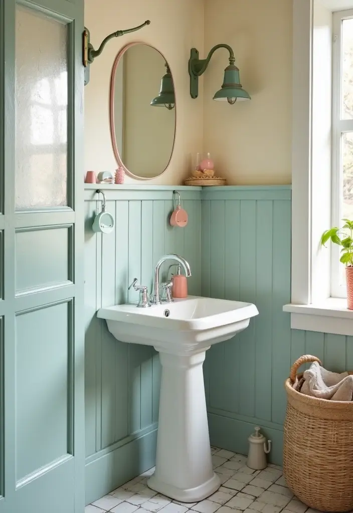 27 Modern Kids Bathroom Ideas That Feel Fun - 17. Vintage-Inspired Fixtures