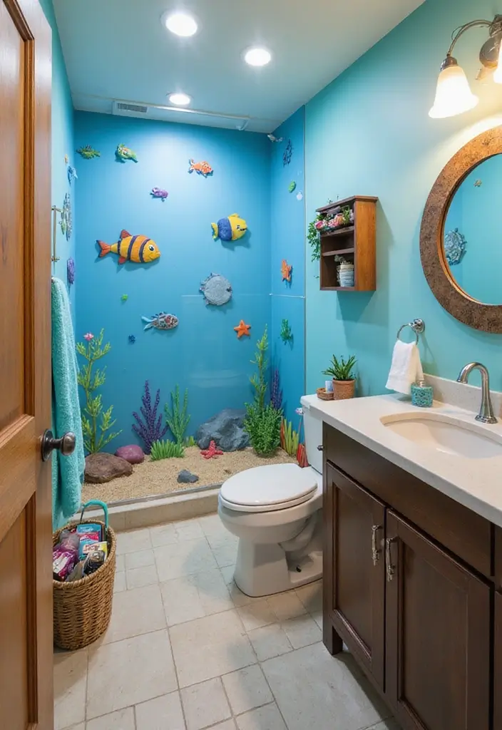 27 Modern Kids Bathroom Ideas That Feel Fun - 3. Fun Themed Decor