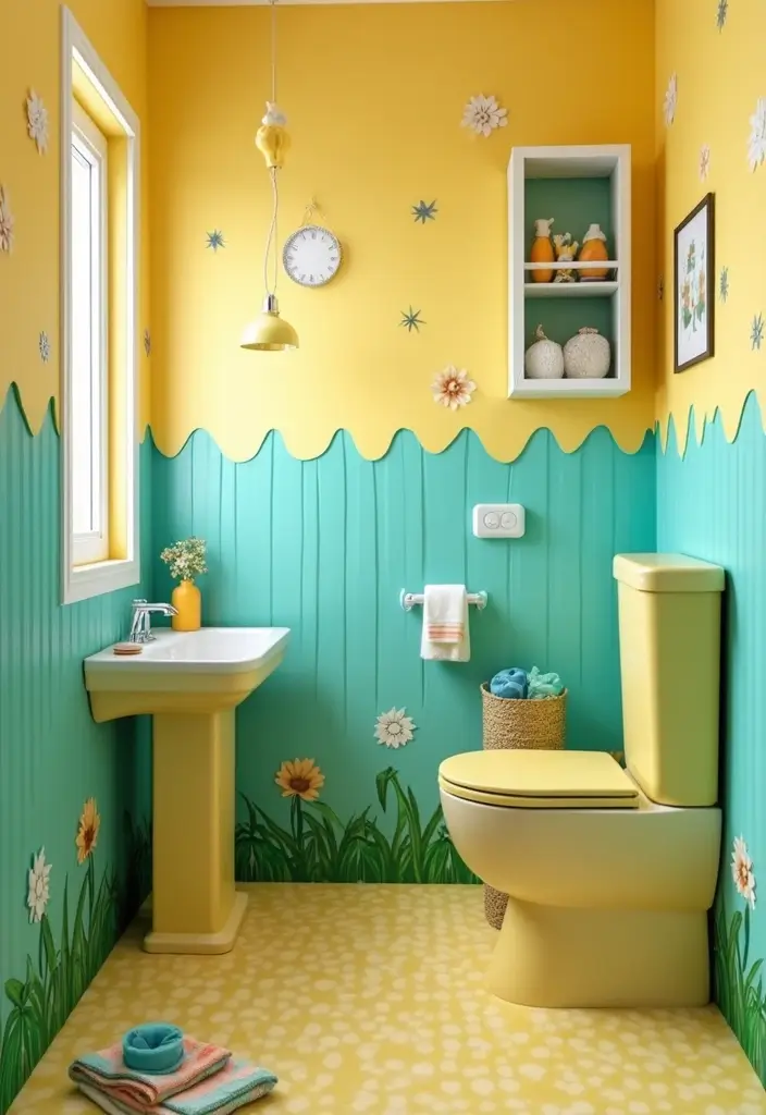 27 Modern Kids Bathroom Ideas That Feel Fun - 9. Bright Color Schemes