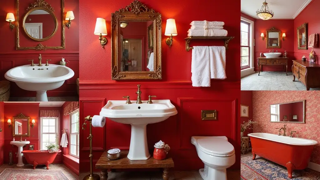 27 Red Bathroom Ideas That Add Drama