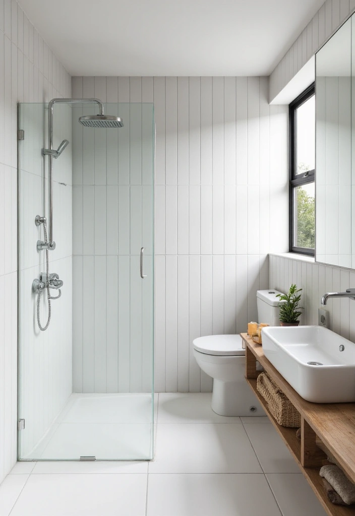 27 Small Bathroom Tile Ideas That Create Space - 12. Minimalist White Tiles