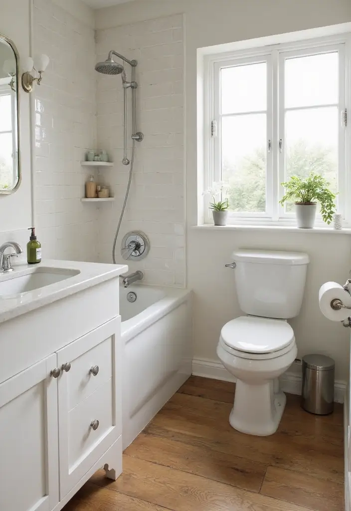 27 Small Bathroom Tile Ideas That Create Space - 15. Wood-Look Tiles