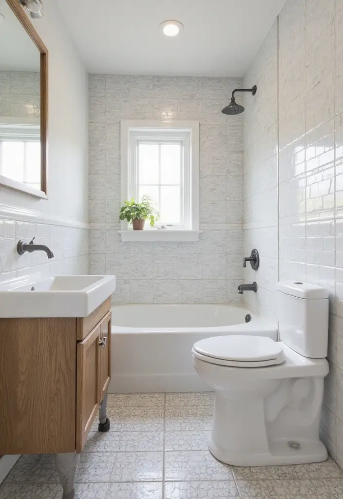 27 Small Bathroom Tile Ideas That Create Space - 21. Bathroom Tile Borders