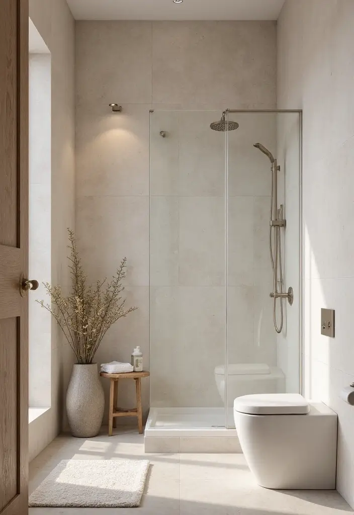27 Small Bathroom Tile Ideas That Create Space - 24. Soft-Hued Tiles