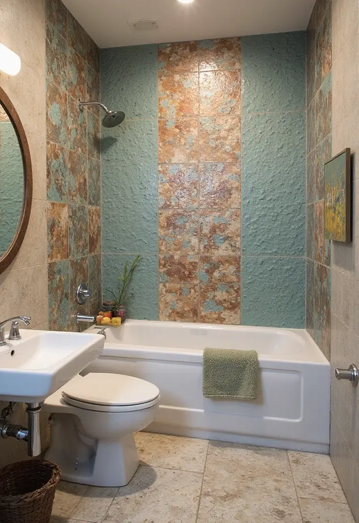 27 Small Bathroom Tile Ideas That Create Space - 27. Custom Tile Designs