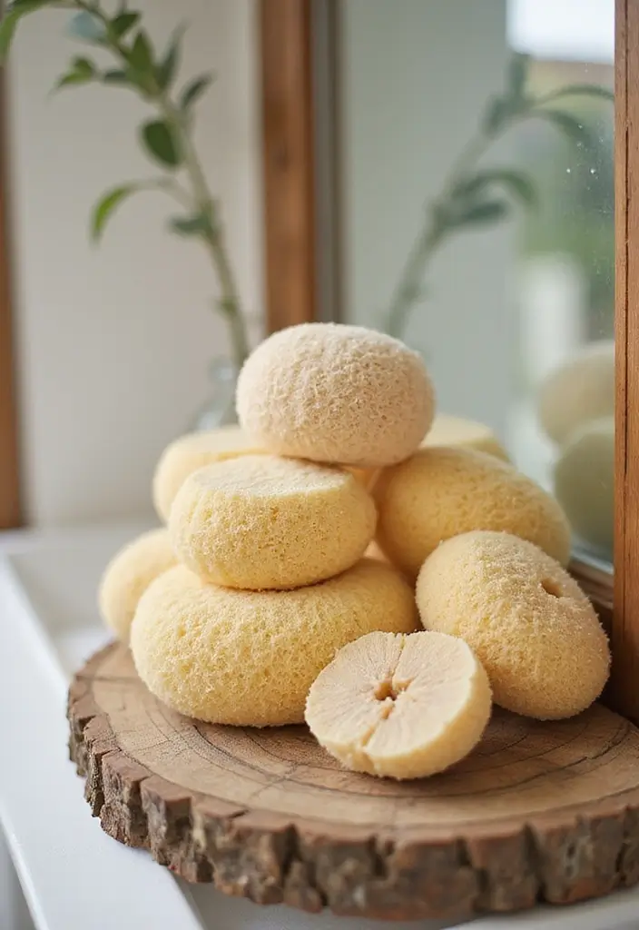28 Bathroom Essentials Checklist For New Homes - 21. Natural Sponges