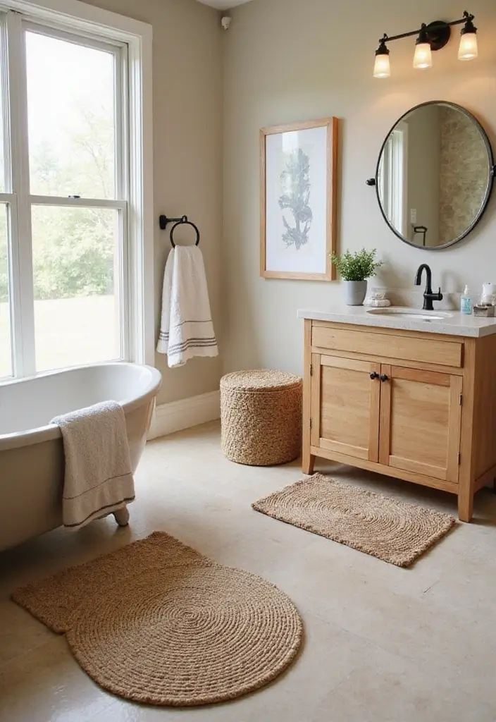 28 Bathroom Hardware Ideas That Upgrade Instantly - 19. Eco-Friendly Bath Mats