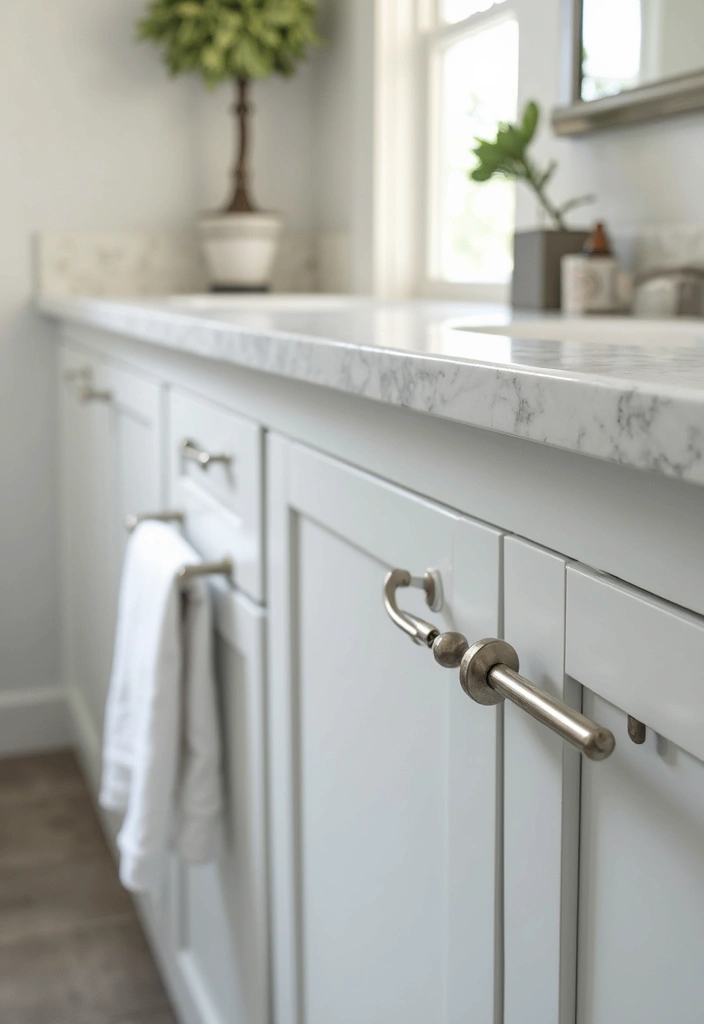 28 Bathroom Hardware Ideas That Upgrade Instantly - 5. Stylish Metal Hardware