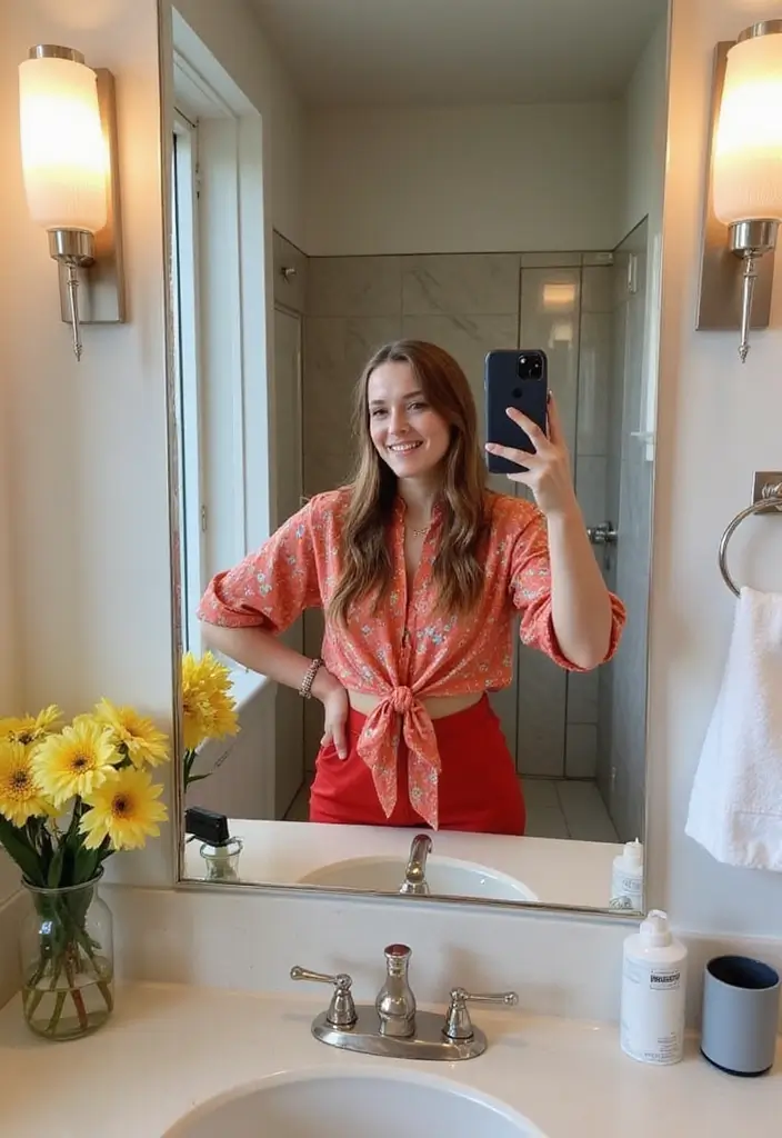 28 Bathroom Mirror Selfie Ideas For Perfect Shots - 13. Reflect Your Mood