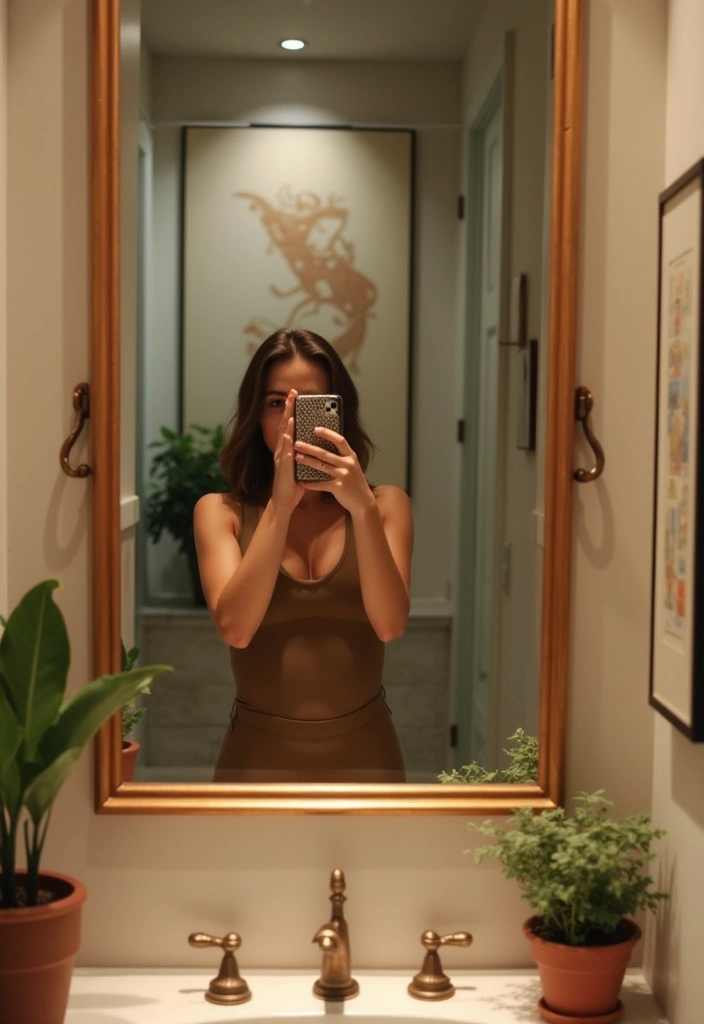 28 Bathroom Mirror Selfie Ideas For Perfect Shots - 3. Frame Your Face