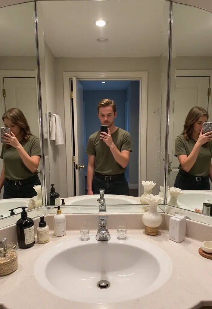 28 Bathroom Mirror Selfie Ideas For Perfect Shots - 5. Use Mirrors to Reflect