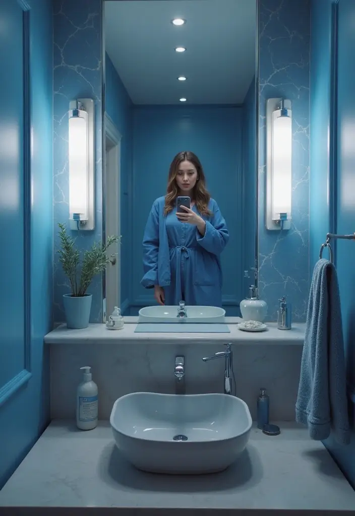 28 Bathroom Mirror Selfie Ideas For Perfect Shots - 8. Go Monochrome