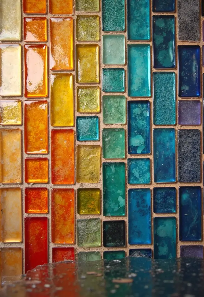 28 Bathroom Tiling Ideas For A Custom Look - 1. Recycled Glass Tiles