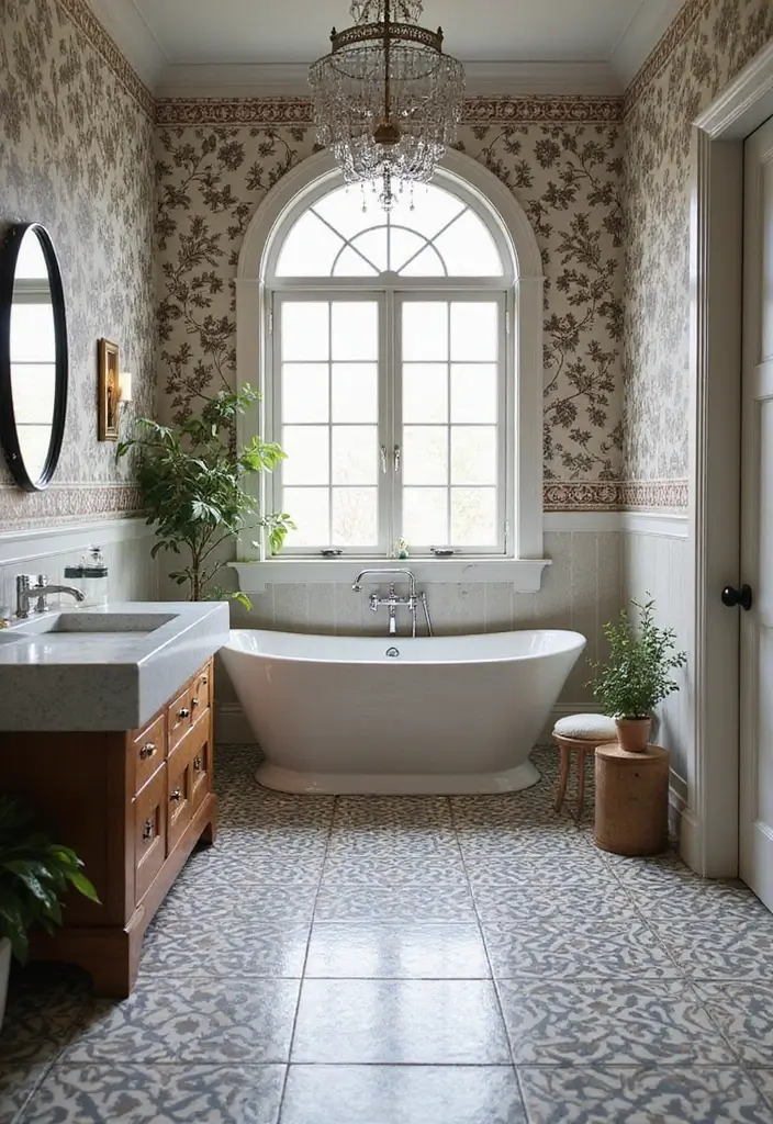 28 Bathroom Tiling Ideas For A Custom Look - 10. Encaustic Tiles