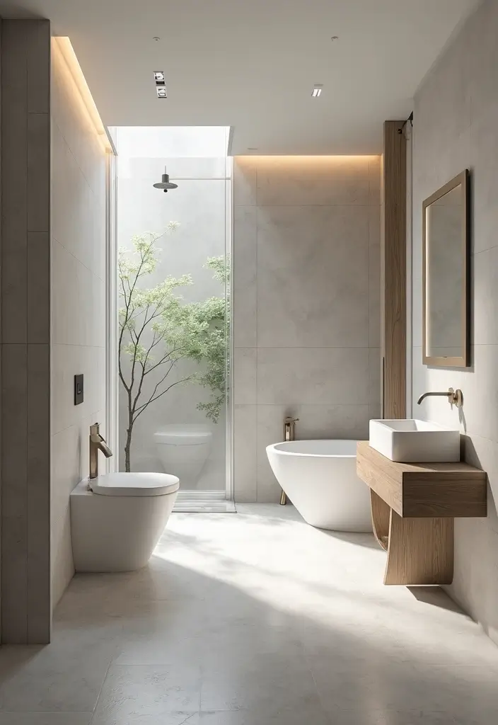 28 Bathroom Tiling Ideas For A Custom Look - 11. Large Format Tiles