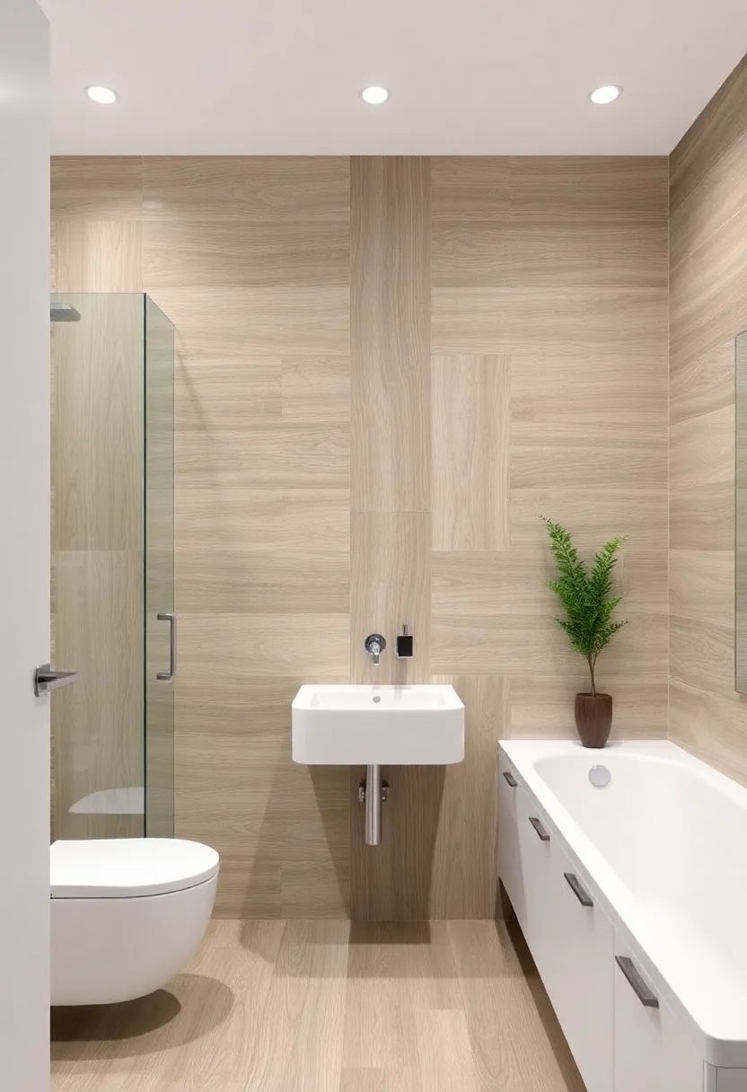 28 Bathroom Tiling Ideas For A Custom Look - 15. Vinyl Tiles