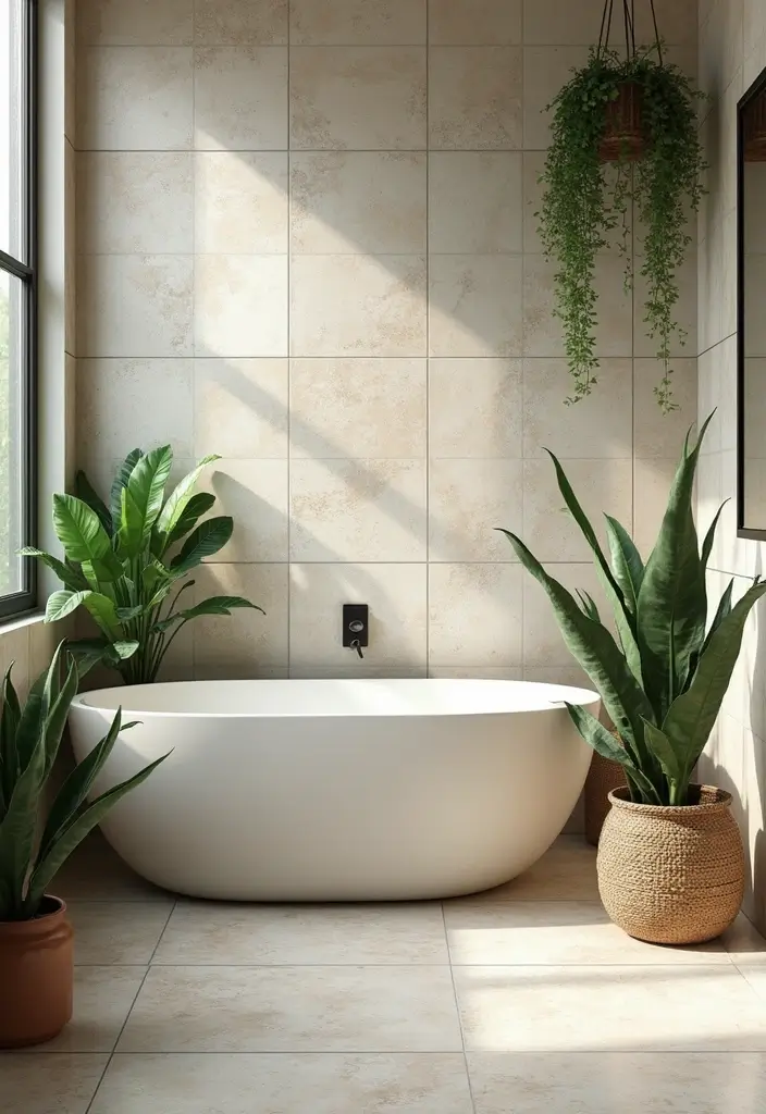 28 Bathroom Tiling Ideas For A Custom Look - 27. Biophilic Design Tiles